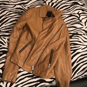 Brown biker jacket